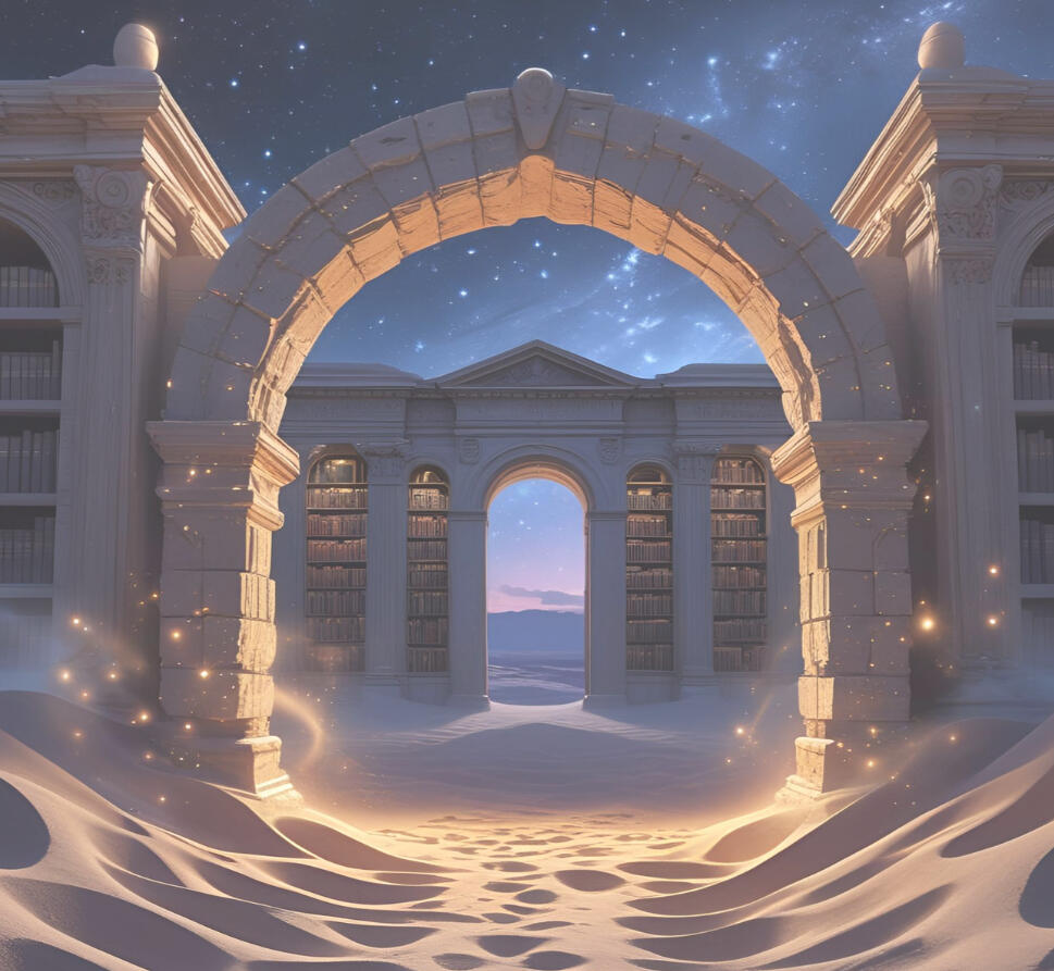 Mémoires et Annales Akashiques Bibliothèque symbolisant les Annales Akashiques - Aurélie Casano Soul Shiner Nice